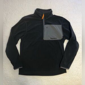 Timberland Half-Zip Fleece Pullover Jacket Black Gray Men’s Medium